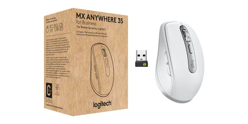 Logitech Wireless Mouse MX Anywhere 3S f. Business pale grey