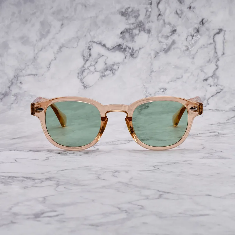 JOHNNY COLORED 2EP67 - JOHNNY - COLORED - CHAMPAGNE - LIGHT GREEN Sunglasses | Champagne - Light Green | Champagne - Light Green Shades | Explicit Poets Sunglasses