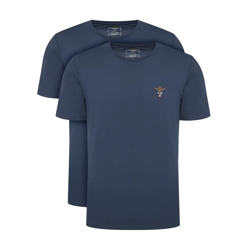 Aeronautica Militare Σετ t-shirts AM1UTI001B Σκούρο μπλε Regular Fit