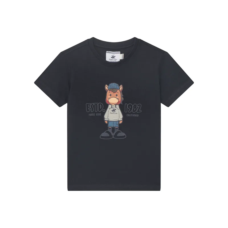 Beverly Hills Polo Club T-Shirt P-SS26B-TS0135 Σκούρο μπλε Regular Fit