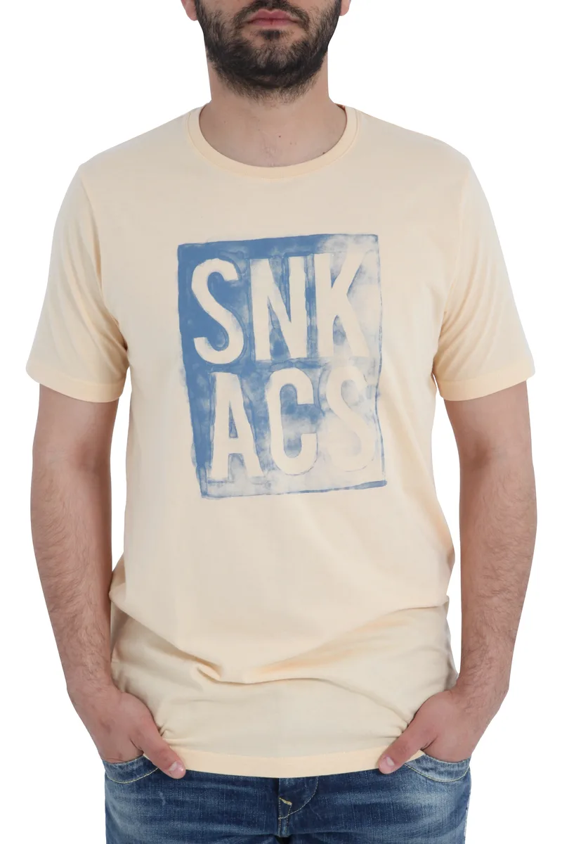 Μπλούζα Κοντομάνικη Sneak Aces SNK Water Ink 4033-110-ECRU Ανδρικό