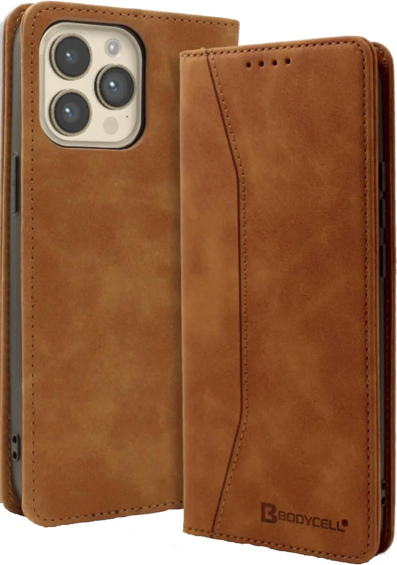 Bodycell Θήκη - Πορτοφόλι Apple iPhone 15 Pro - Brown (5206015049118)