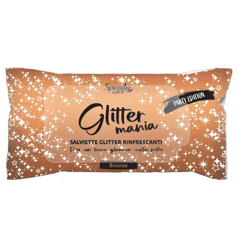 Speedy Care 10 Glitter Mania Bronze Refreshing Wipes Promotion