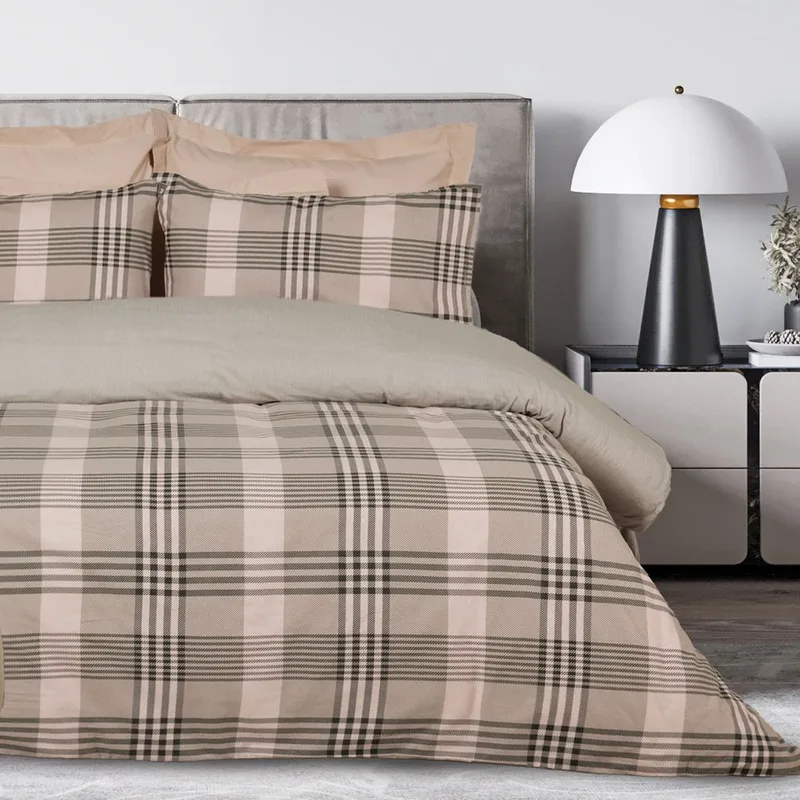 ΣΕΤ ΠΑΠΛΩΜΑΤΟΘΗΚΗ ΥΠΕΡΔΙΠΛΗ DAS HOME HAPPY FLANNEL 9679 BEIGE/OLIVE (220X240CM)