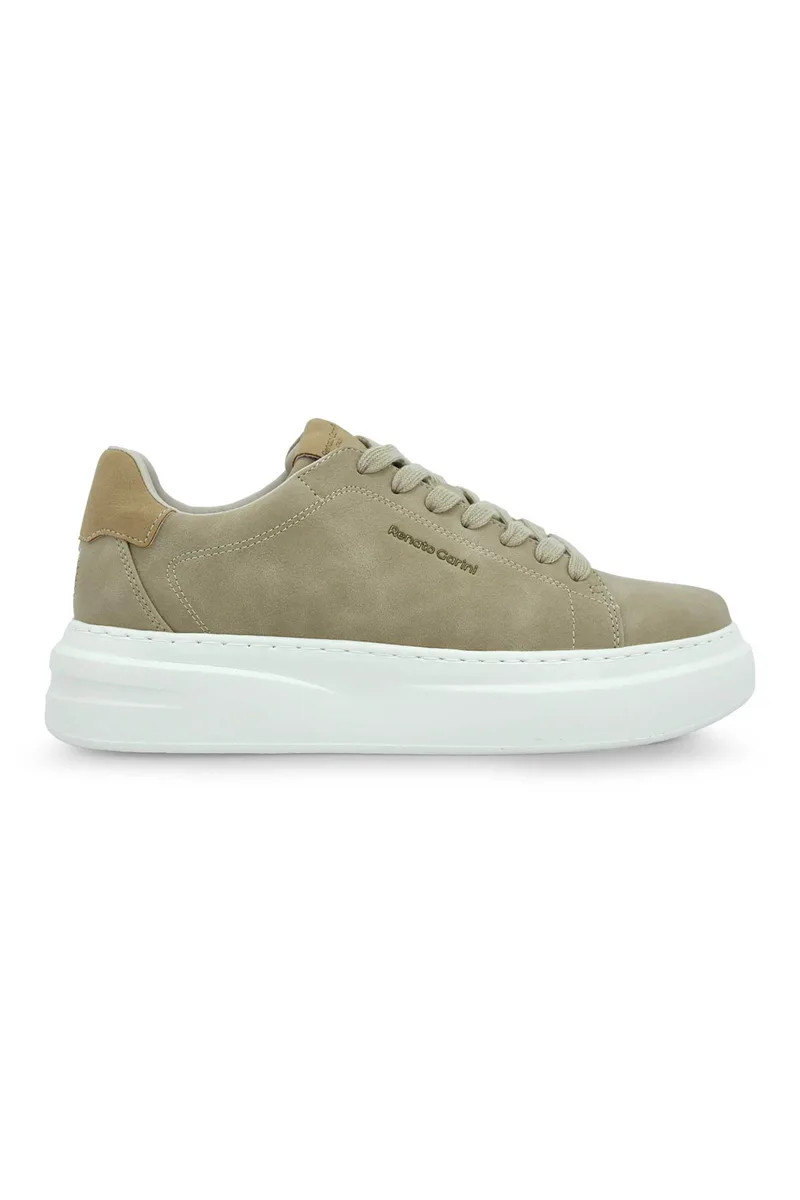 Renato Garini ανδρικά sneakers με ανάγλυφο λογότυπο - W570001834X2 Μπεζ
