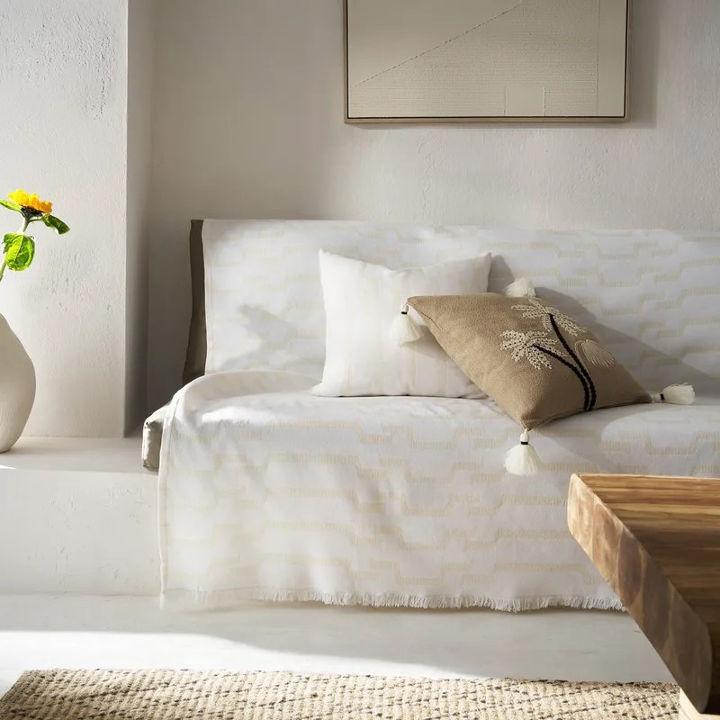 Ριχτάρι Πολυθρόνας (180x180) Gofis Home Clover Polar White 558/16