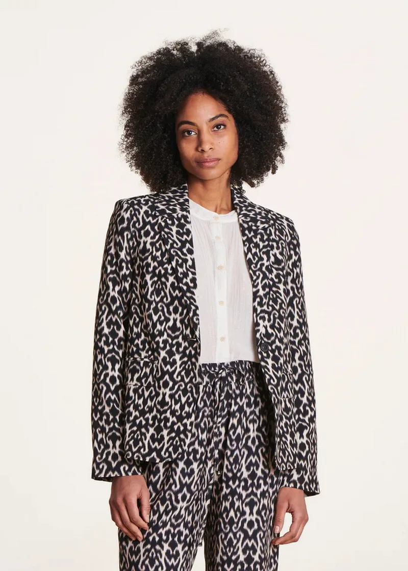 La Fee Maraboutee Γυναικείο Σακάκι Tailleur Regular Fit με Εμπριμέ Σχέδιο