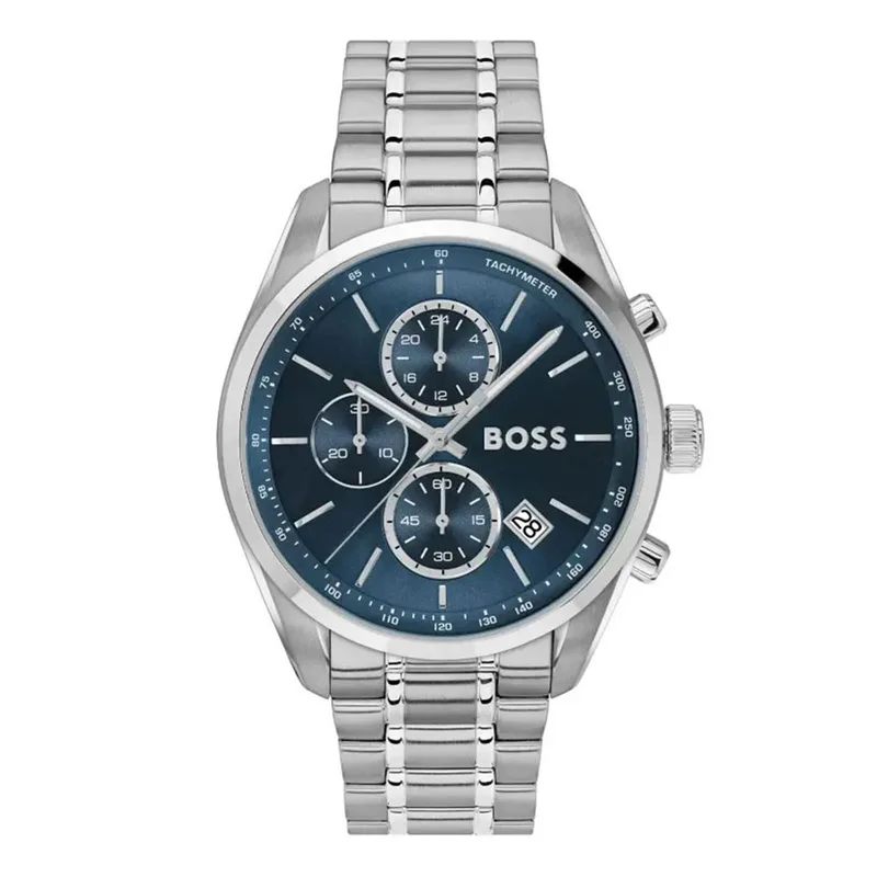 Boss Mens Watch Grand Prix Blue Dial Chronograph 1514226