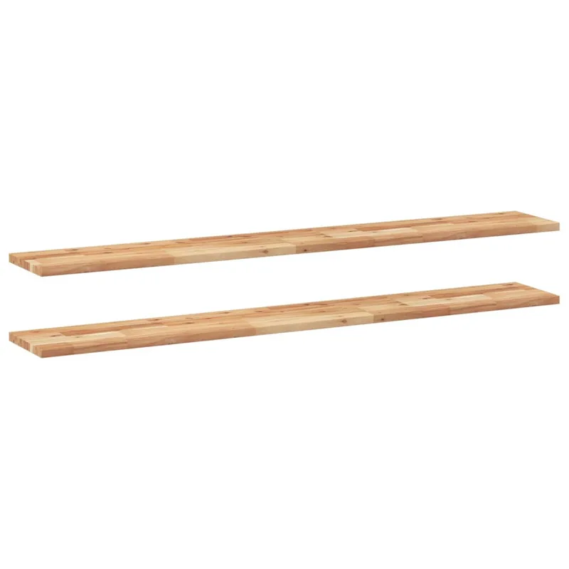 vidaXL Ράφια Πλωτά 2 τεμ. 140x20x2 εκ. από Μασίφ Ξύλο Ακακίας με Φινίρισμα Λαδιού