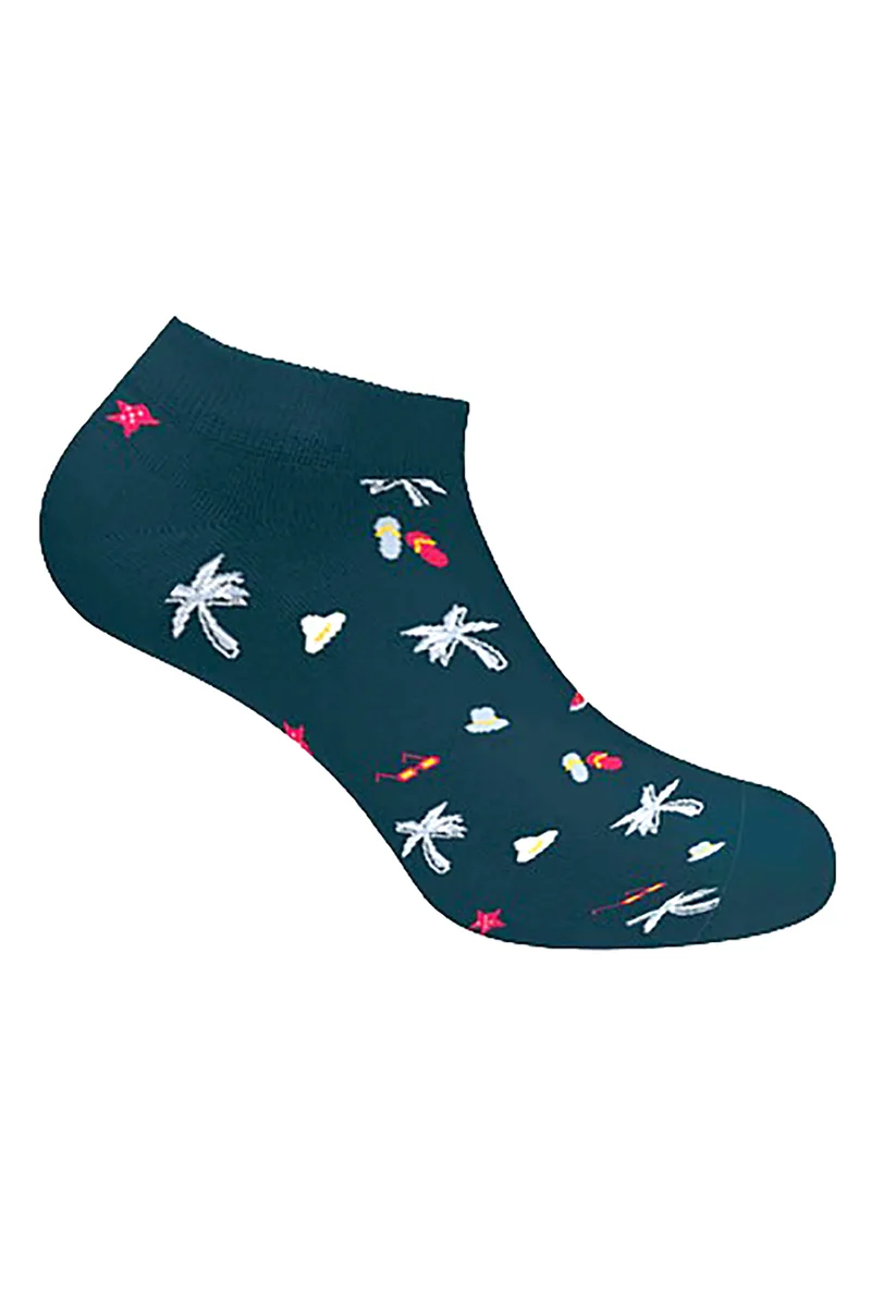 Walk Bamboo Ανδρικές κοντές κάλτσες με σχέδια "Beach"-W325-6-04