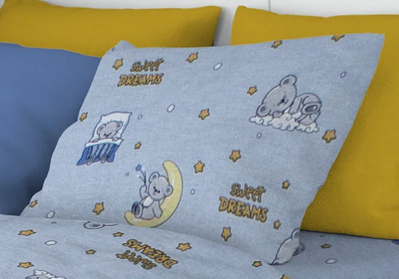Παιδική Μαξιλαροθήκη Dimcol Sweet Dreams 551 Sky Blue 50x70