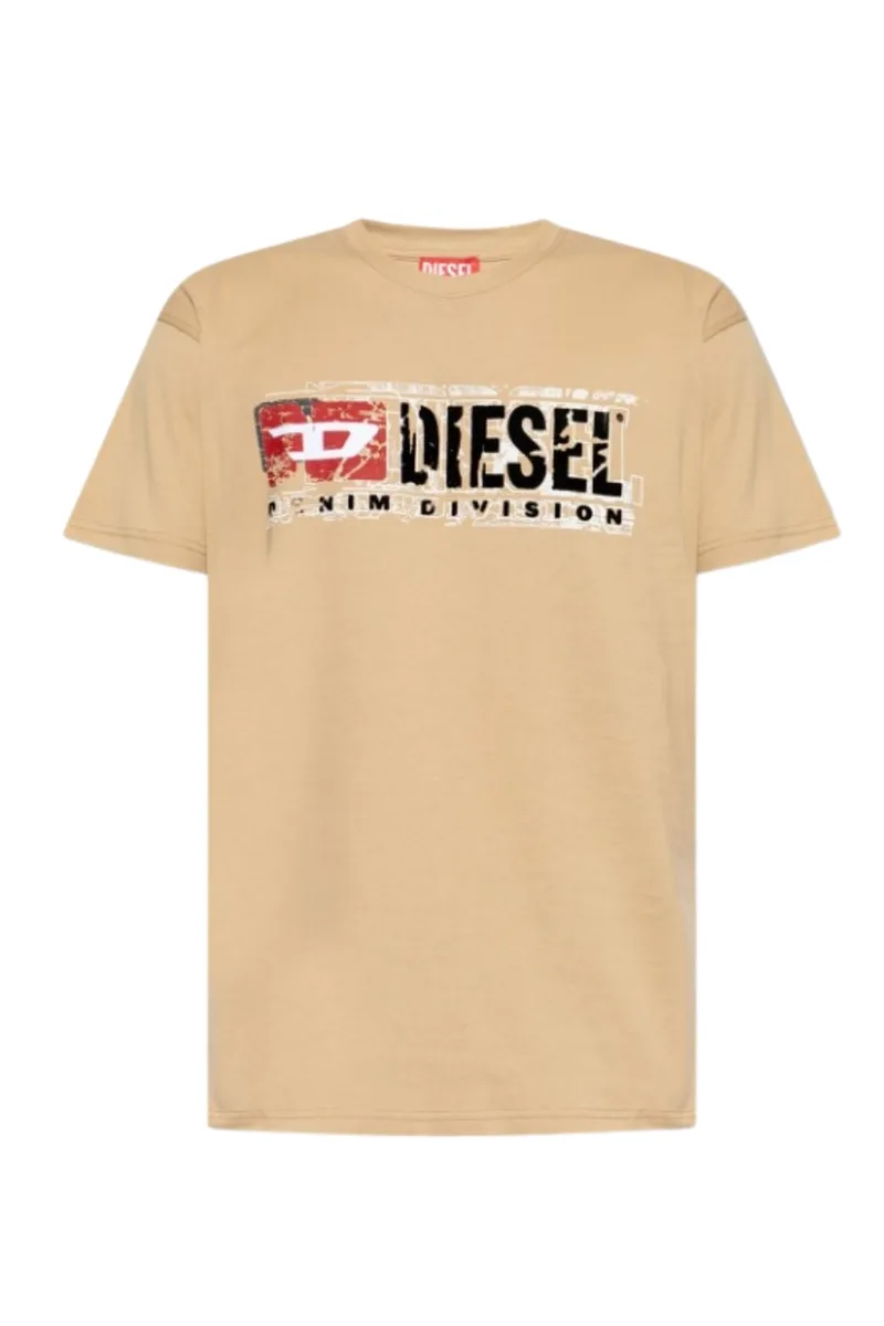 DIESEL T-Shirts T-NORM-T6 T-SHIRT - ΜΠΕΖ-A194360PLAT-BEIGE