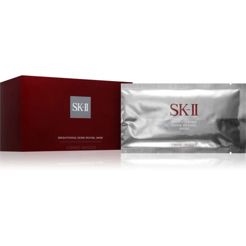 SK-II Brightening Derm Revival Mask μάσκα λάμψης και ενυδάτωσης με νιασιναμίδη για όλους τους τύπους επιδερμίδας 10 τμχ