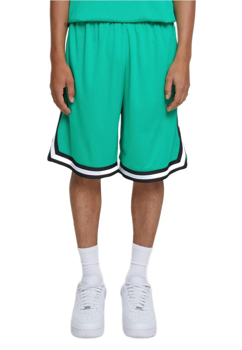 Stripes Mesh Shorts Urban Classics TB243-13000 Ferngreen/Black/White