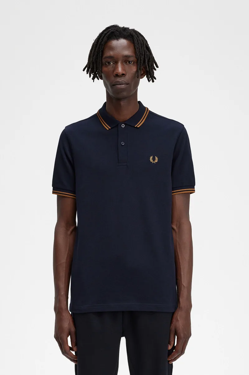 Fred Perry Ανδρική Μπλούζα Twin Tipped Polo M3600-R63 Μπλε