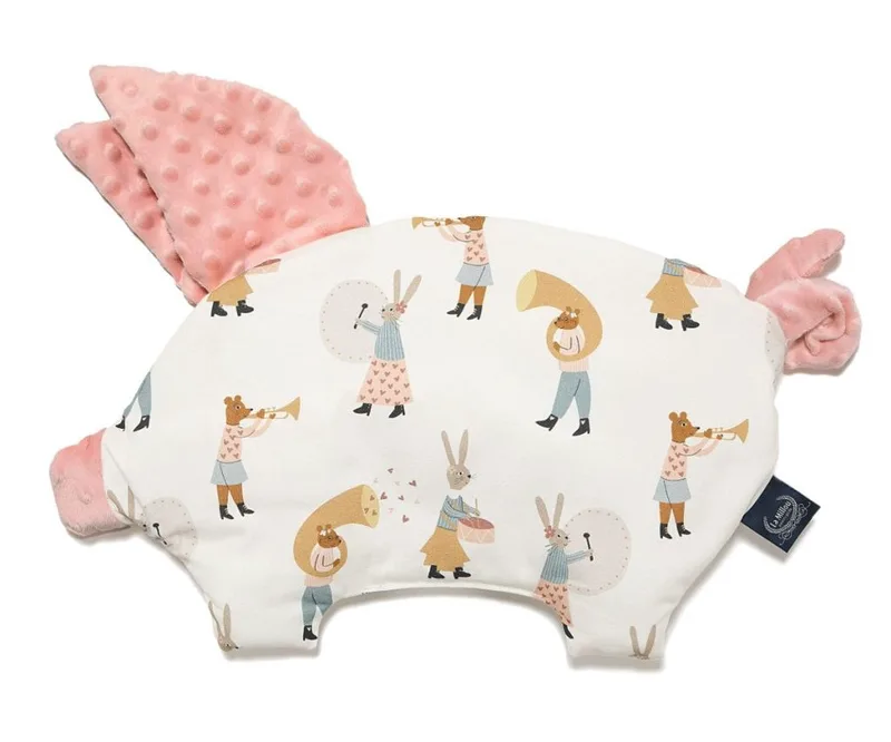 Βρεφικό Μαξιλάρι La Millou Sleepy Pig Musicians Ροζ Papaya 35x40