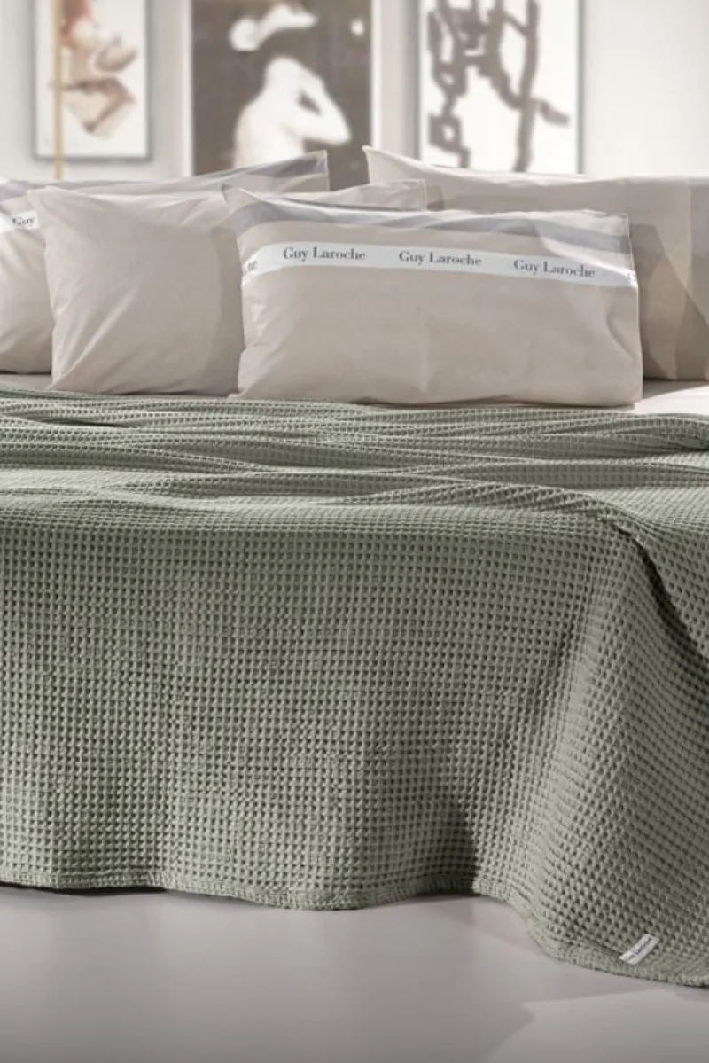 Καλυμμα Κρεβατιου King Size Eternity Olive Guy Laroche 260x240x0cm Μονόχρωμο
