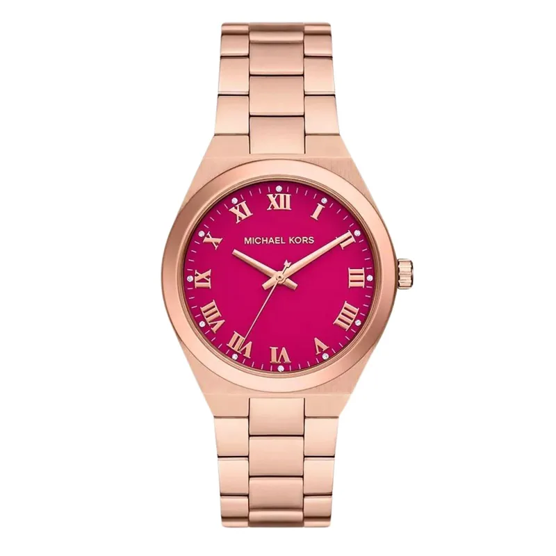 MICHAEL KORS Lennox Crystals Rose Χρυσό Stainless Steel Bracelet MK7462