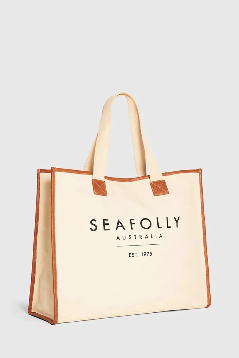 Seafolly tote γυναικεία από βαμβάκι Canvas Tote