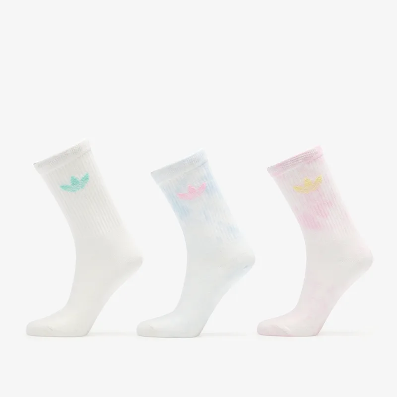 adidas Tie Dye Crew Socks 3-Pack Off White/ Wonder Μπεζ/ Dark Brown XS