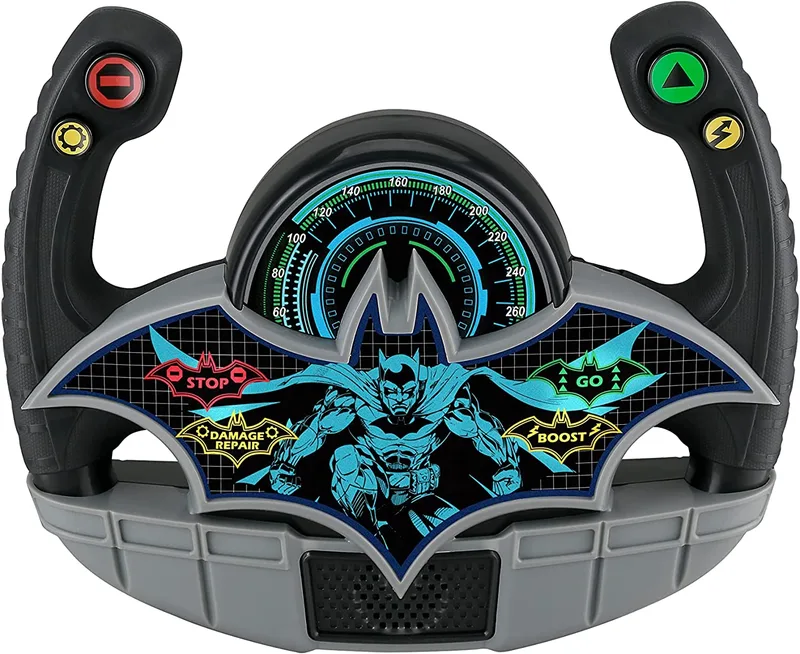 eKids DC Comics Batman Batmobile Toy Steering Wheel - Φουτουριστικό Τιμόνι Batmobile για Παιδιά με Δόνηση & Ενσωματωμένα Sound Effects (BM-157)