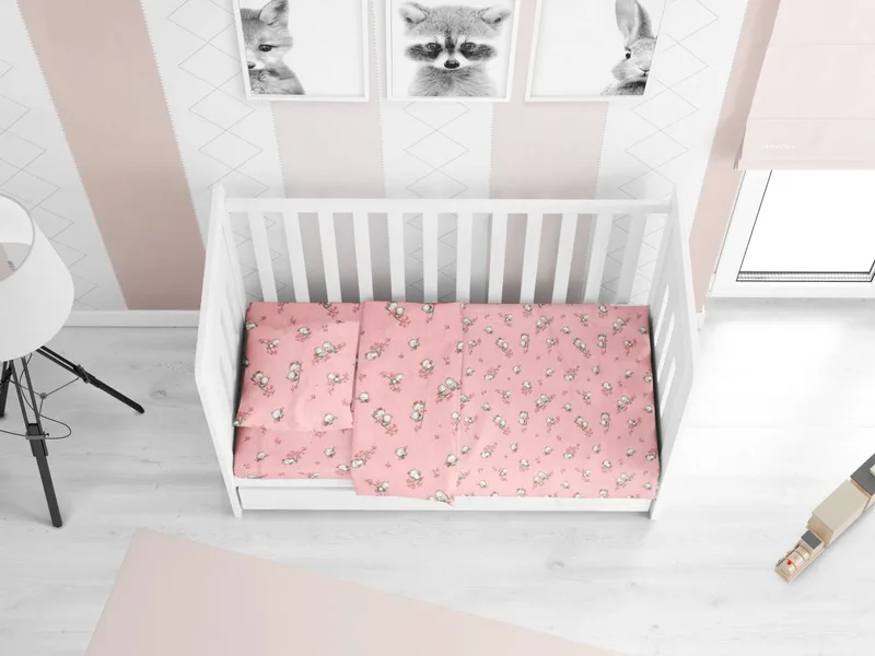 ΣΕΝΤΟΝΙΑ ΕΜΠΡΙΜΕ ΣΕΤ 3 τεμ bebe Birds 15 120X160 Ροζ Flannel cotton 100%