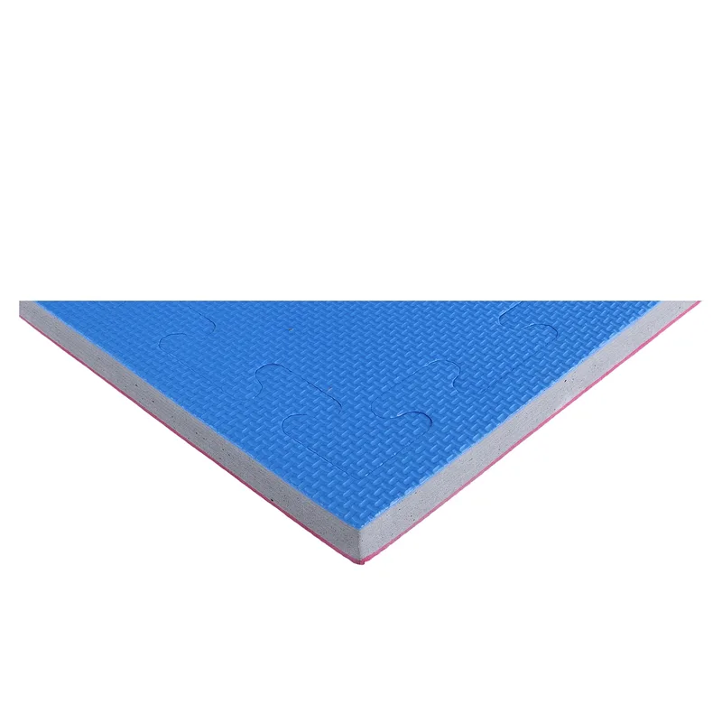 Δάπεδο Προστασίας Eva Πλέξη 100x100cm 2cm Κόκκινο/Γκρι/Μπλε