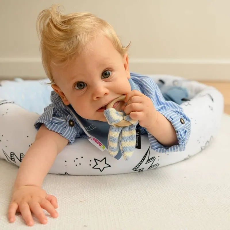 Μασητικό Ξύλινο Teething Ring Γκρι Minene 18313004020OS - Minene - 18313004020OS