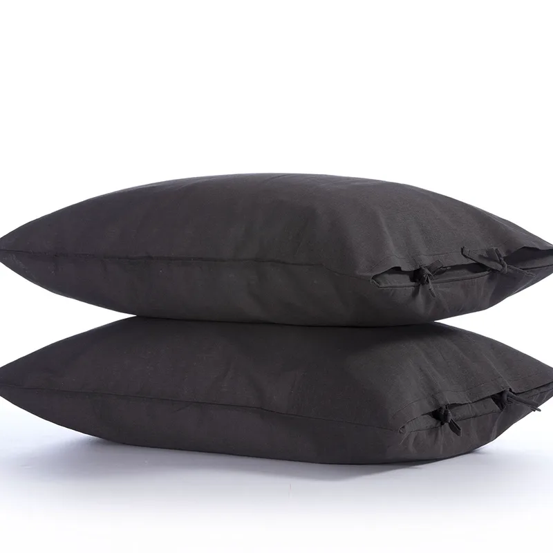Μαξιλαροθήκες Ζεύγος 52X72 Nef Nef Cotton-Linen Anthracite (52x72)