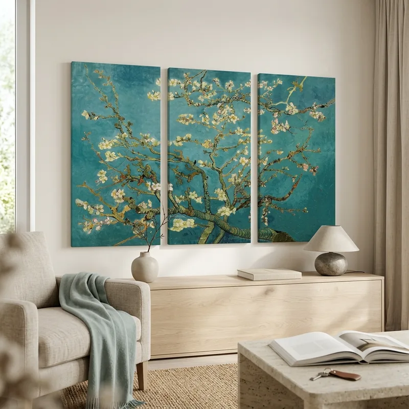 Τρίπτυχος Πινακας VAN GOGH ALMOND BLOSSOM