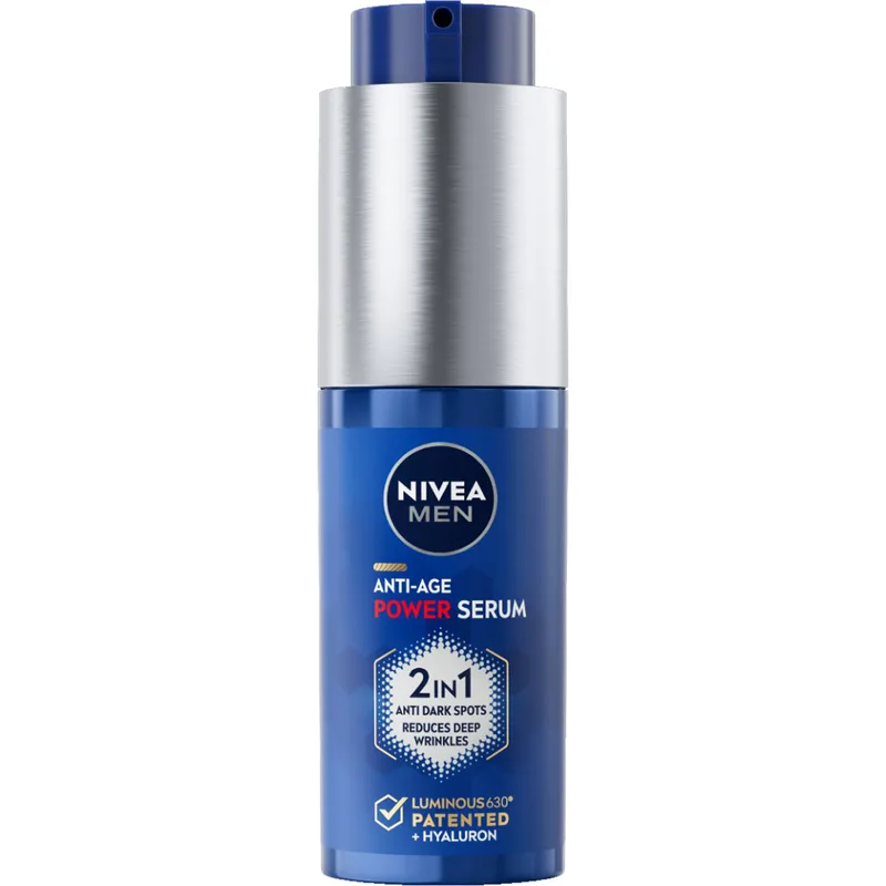 Nivea Men 2in1 Anti-Age Power Serum Προσώπου για Πανάδες, Μείωνει τις Ρυτίδες & Χαρίζει Νεανική Όψη 30ml