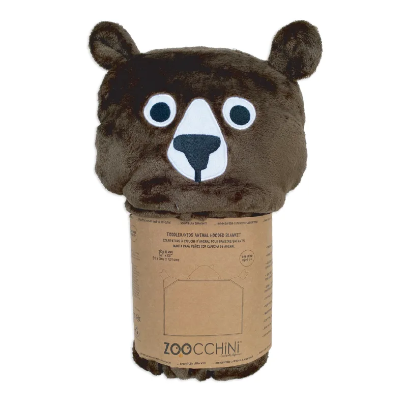 Κουβέρτα Κούνιας Fleece Με Κουκούλα 127x91,4εκ. Bear Zoocchini ZOO14101 (Ύφασμα: Polyester, Μέγεθος: Κούνιας) - Zoocchini - ZOO14101