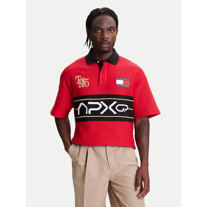 Tommy Hilfiger Polo F1 Movie Race Day MW0MW41393 Κόκκινο Relaxed Fit