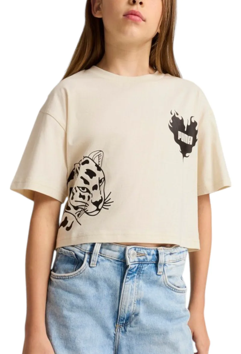 Μπλούζα Κοντομάνικη Puma Ess Graphic Short Length Tee IIII 685118-87 Κορίτσι