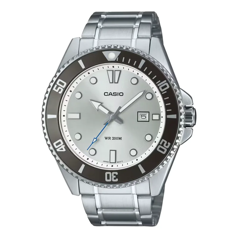 Casio Men's Watch MDV107D7AVDF (49.5MM) Grey Stainless Steel 49,5MM