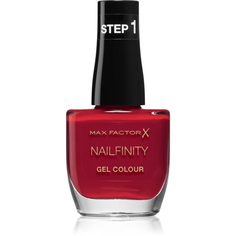 Max Factor Nailfinity Gel Colour τζελ βερνίκι νυχιών χωρίς τη χρήση των UV/LED λαμπτήρων απόχρωση 310 Red Carpet Ready 12 ml