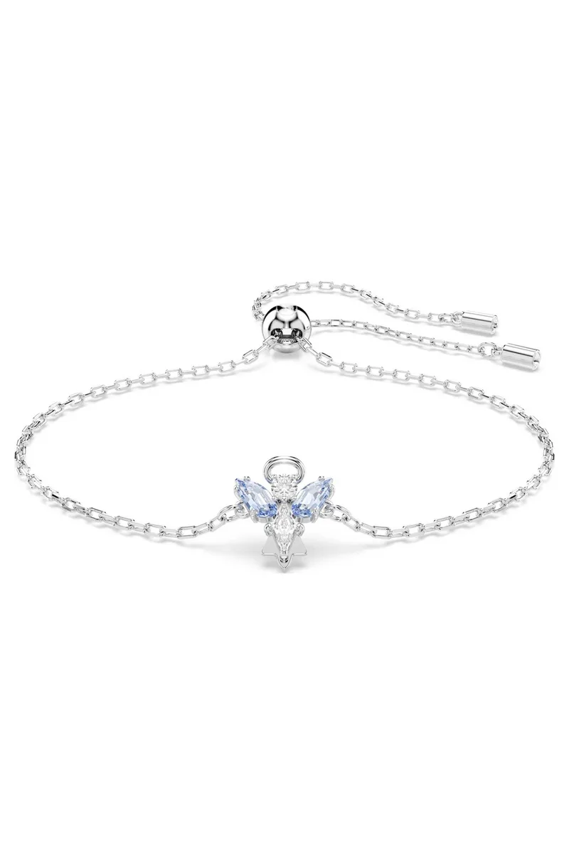 Swarovski γυναικείο βραχιόλι άγγελος, μπλε, επιμετάλλωση ροδίου "Magic" - 5734263