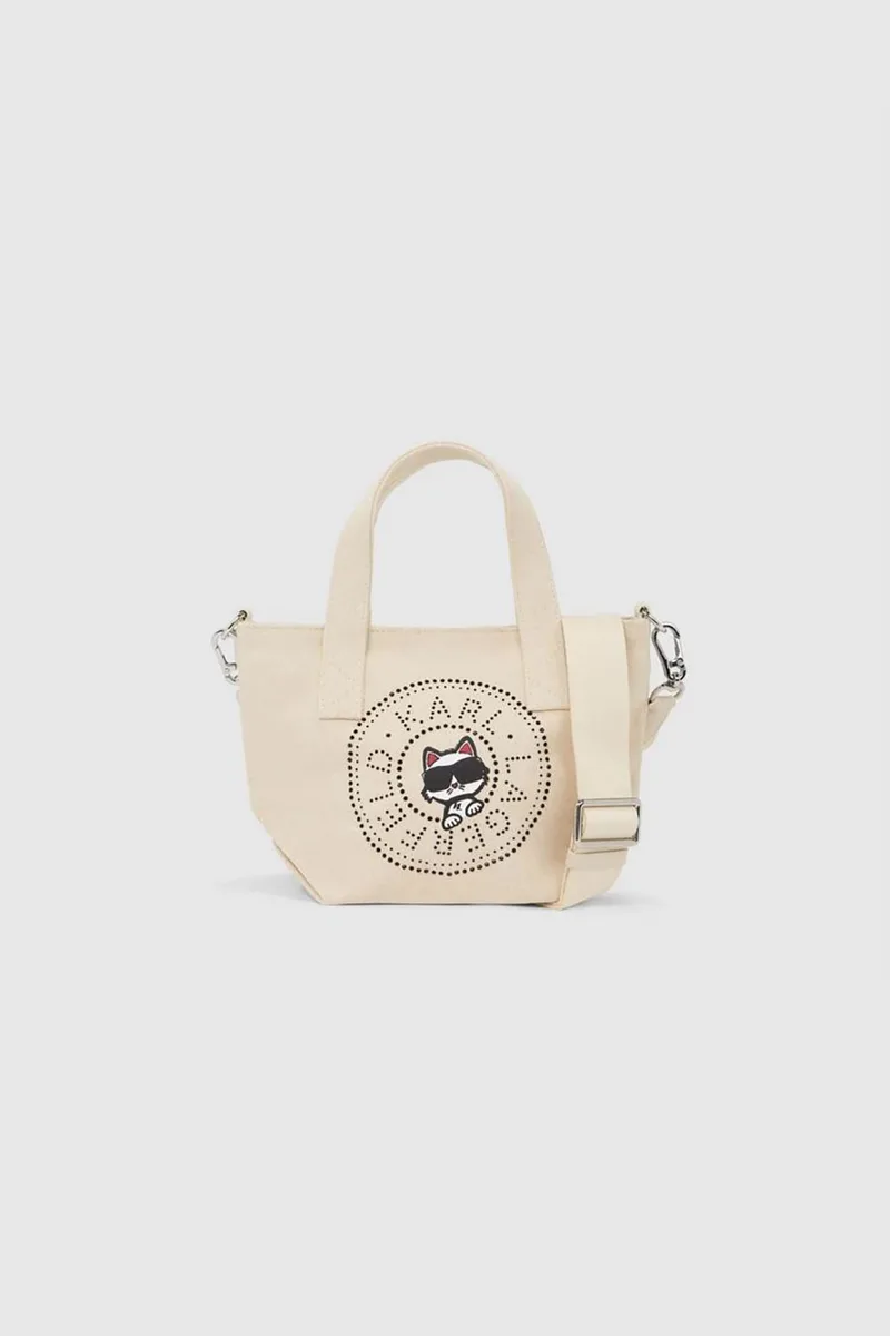 Karl Lagerfeld γυναικεία τσάντα shopper "Ikon Circle Small" - B2W50089 Εκρού