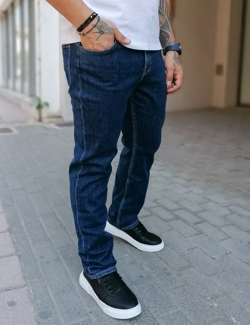 Lee Brooklyn Straight ανδρικό σκούρο μπλε τζιν παντελόνι L452PX46
