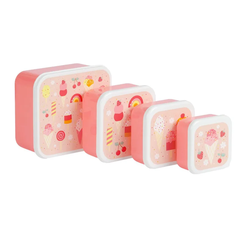 Σετ 4 δοχεία φαγητού Lunch & Snack Box Ice Cream- A little lovely company