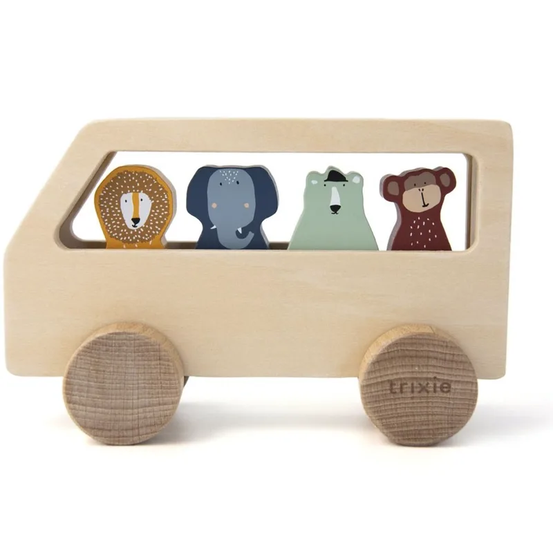 Trixie Wooden Animal Bus Κωδ 77505 Ξύλινο Παιχνίδι Λεωφορείο με Ζωάκια 1 Τεμάχιο