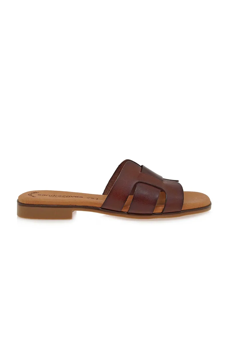 Sandra Coves γυναικεία flats μονόχρωμα - W428S0631136 Καφέ Σκούρο