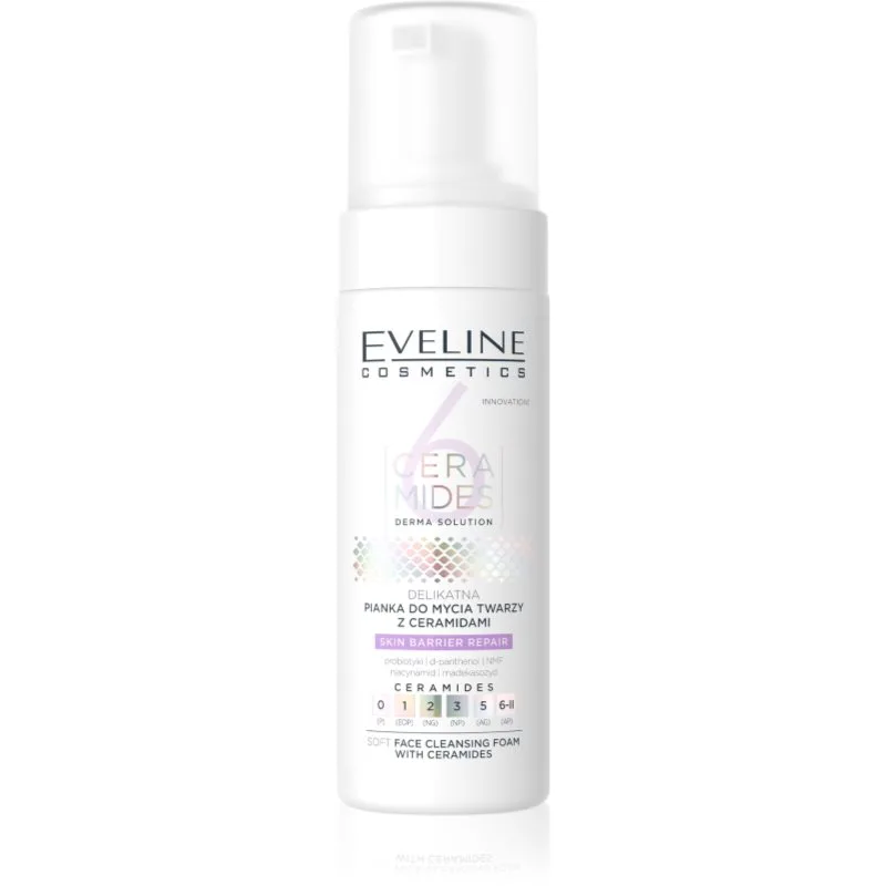 Eveline Cosmetics 6 Ceramides αφρός για βαθύ καθαρισμό με κηραμίδια 150 ml