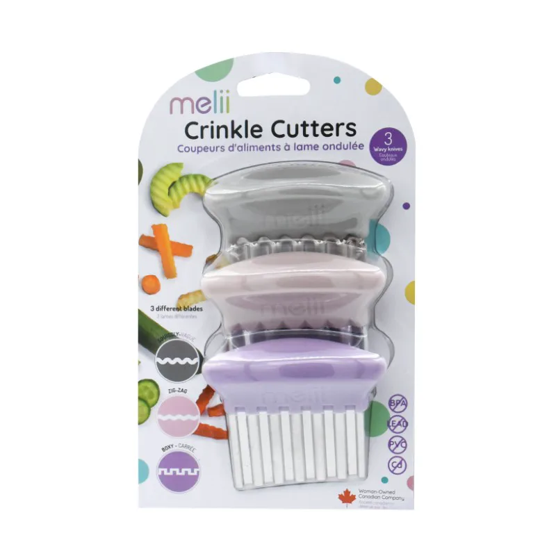 Σετ 3τμχ Κόπτης Crinkle Cutters Ροζ Melii MEL20100 - Melii - MEL20100