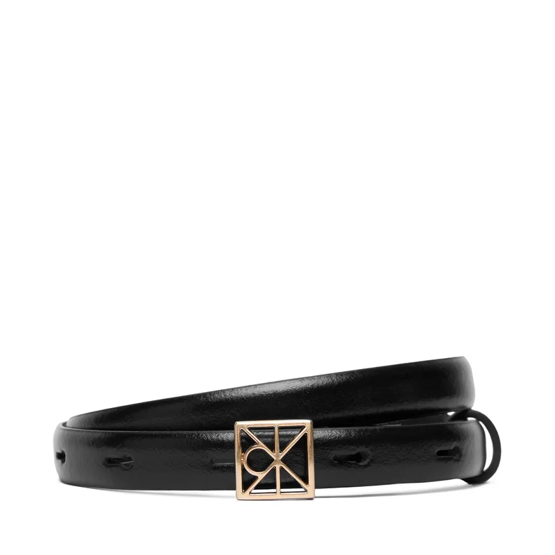 Ζώνη Γυναικεία Calvin Klein Emblem Buckle 15Mm Fixed Smooth LV04F7061G Μαύρο