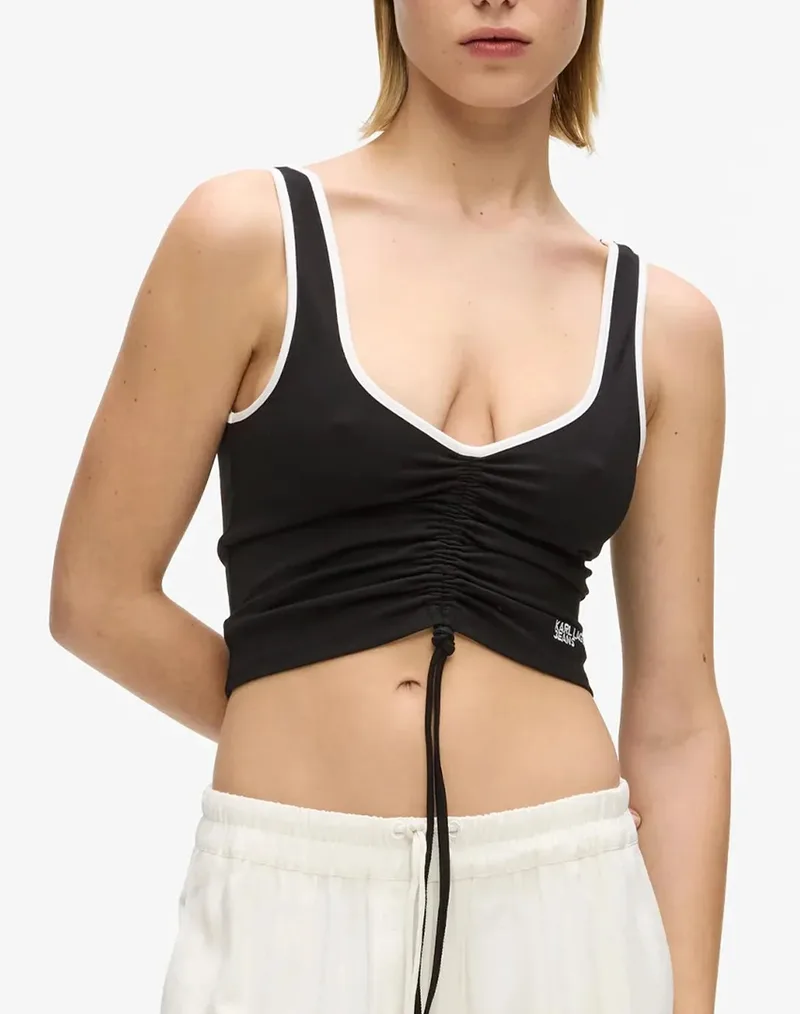 KARL LAGERFELD JEANS KLJ RUCHED BRALETTE B2W17051-999 Black