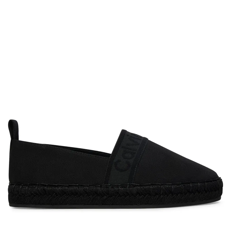 Εσπαντρίγιες Calvin Klein Oblique Espadrille Webbing HW0HW02934 Μαύρο
