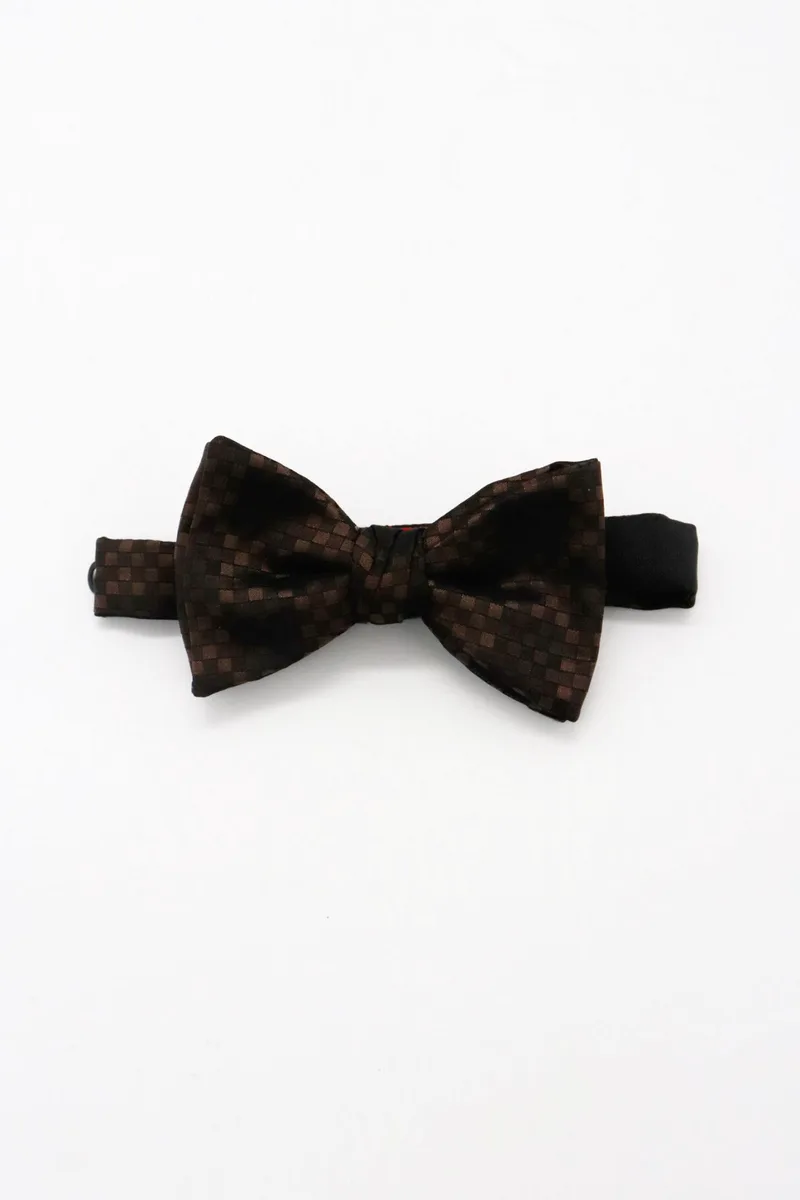 HUGO ΠΑΠΙΓΙΟΝ BOW TIE DRESSY ΜΠΡΟΝΖΕ-ΜΑΥΡΟ