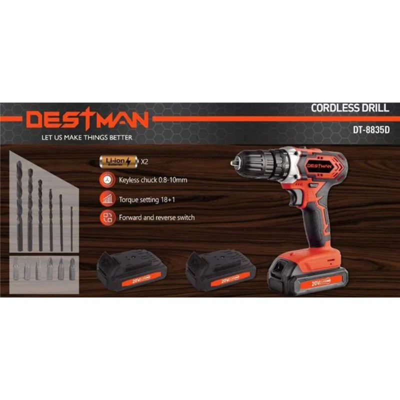Destman DT-8835D Κρουστικό Δραπανοκατσάβιδο Μπαταρίας 20V