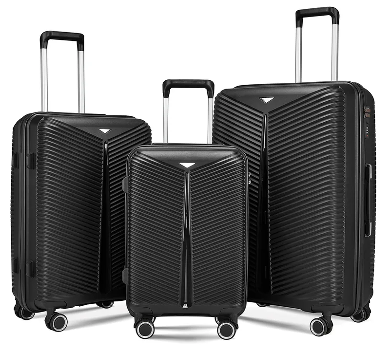 Μάυρες Βαλίτσες Σέτ 3 Τεμαχίων 20"/24"/28"